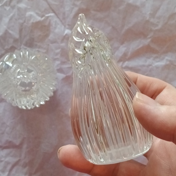 NWOT Gorham glass salt & pepper shakers Pear and Apple made in Germany LIKE NEW - Picture 10 of 15